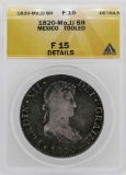 1820-Mo Mexico 8 Reales Coin ANACS F15 Details