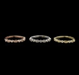 0.54 ctw Diamond Ring Set of 3 - 14KT Tri Color Gold