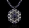 14KT White Gold 196.43 ctw Sapphire Necklace