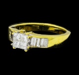 0.87 ctw Diamond Ring - 18KT Yellow Gold
