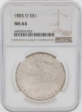 1885-O $1 Morgan Silver Dollar Coin NGC MS64
