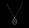 14KT White Gold 1.47 ctw Diamond Pendant With Chain