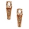 0.66 ctw Morganite and Diamond Earrings - 14KT Rose Gold