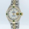 Rolex Two-Tone Mother Of Pearl Diamond and Emerald DateJust Ladies Watch
