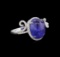 18KT White Gold 9.03 ctw Tanzanite and Diamond Ring