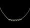 2.70 ctw Sapphire and Diamond Necklace - 14KT White Gold