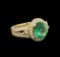 14KT Yellow Gold 1.98 ctw Emerald and Diamond Ring