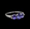 14KT White Gold 1.33 ctw Tanzanite and Diamond Ring