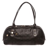 Gucci Black Leather Guccissima Princy Boston Bag