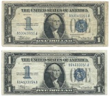 1934 $1 Silver Certificate Currency Lot of 2