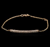 0.54 ctw Diamond Bracelet - 14KT Rose Gold