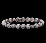 3.20 ctw Diamond Tennis Bracelet - 14KT White Gold