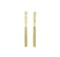 Link and Chain Tassel Post Earrings - Gold Plated