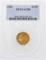 1926 $2 1/2 Indian Head Quarter Eagle Gold Coin PCGS AU58