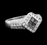 Sapphire and Diamond Ring - Platinum