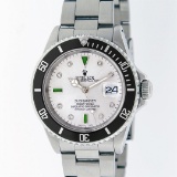 Rolex Stainless Steel Emerald and Diamond Submariner Men's Watch