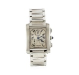 Cartier Stainless Steel Francaise Chronograph Quartz Men's Watch