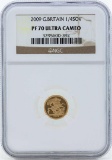 2009 Great Britain 1/4 Sovereign Proof Gold Coin NGC PF70 Ultra Cameo