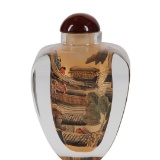 Large, Vintage Chinese Reverse Painted Snuff Bottle 