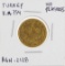 100 Turkey Piastre Kurush Gold Coin