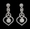 2.58 ctw Diamond Earrings - 18KT White Gold