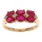 2.09 ctw Ruby and Diamond Ring - 14KT Yellow Gold
