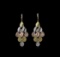 14KT Tri-Color Gold 2.23 ctw Diamond Earrings