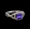 14KT White Gold 1.22 ctw Tanzanite and Diamond Ring