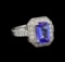 14KT White Gold 2.41 ctw Tanzanite and Diamond Ring