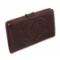 Chanel Burgundy Caviar CC Logo Leather Long Wallet