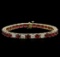 14KT Yellow Gold 19.00 ctw Ruby and Diamond Bracelet