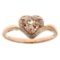 0.68 ctw Morganite and Diamond Ring - 10KT Rose Gold