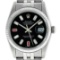 Rolex Mens 36mm Stainless Steel Black Diamond And Ruby Datejust Wristwatch