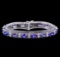 14KT White Gold 17.85 ctw Tanzanite and Diamond Bracelet