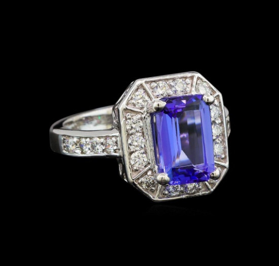 14KT White Gold 2.41 ctw Tanzanite and Diamond Ring