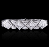 18KT White Gold 3.43 ctw Diamond Bracelet