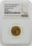 1961 CSA 1 Cent Goldine Coin Bashlow Restrike NGC MS67