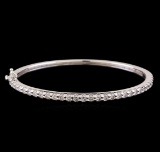 14KT White Gold 2.68 ctw Diamond Bangle Bracelet