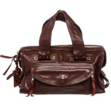 Chloe Burgundy Leather Tracy Satchel Bag