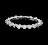 0.62 ctw Diamond Eternity Ring - 14KT White Gold