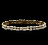 1.94 ctw Diamond Bracelet - 14KT Two-Tone Gold