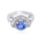 14KT White Gold 1.12 ctw Tanzanite and Diamond Ring