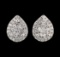 0.70 ctw Diamond Earrings - 14KT White Gold