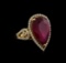 14KT Yellow Gold 8.67 ctw Ruby and Diamond Ring