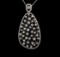 14KT White Gold 1.84 ctw Diamond Pendant With Chain