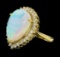 9.60 ctw Opal and Diamond Ring - 14KT Yellow Gold