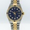 Rolex 18K Two-Tone 1.00 ctw Diamond and Sapphire DateJust Men's Watch