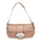 Fendi Pink Metallic Leather Selleria Small Shoulder Bag