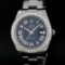 Rolex Stainless Steel Black Roman Diamond 3.50 ctw DateJust Men's Watch