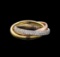 0.70 ctw Diamond Ring - 14KT Tri Color Gold